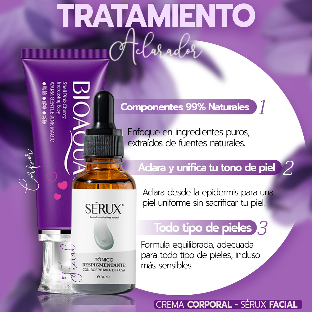 TRATAMIENTO ACLARADOR CORPORAL Y FACIAL